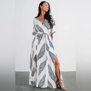 NWT Belted Baltic Born Corinth Maxi Faux Wrap Dress👗Partially Lined New w/Tags